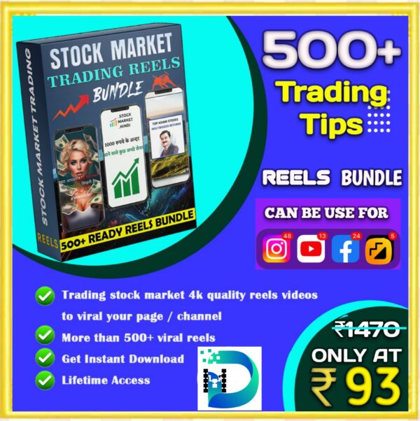 🚀 500+ Stock Market Trading Reels Bundle 2025 – No Watermark 🎥 | Instant Download 📥 | Lifetime Access 